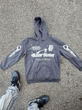 Heartless Graphic Hoodie - Gray